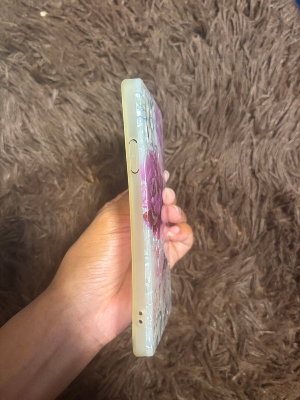 iPhone 11 Square Flower Marble Case - Picture 10 of 11